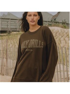 Daily Drills Sport Brown Monochromatic Sweatshirt - M/L